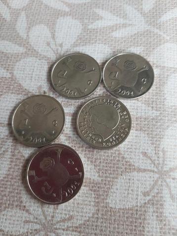 1 Gulden Munt 2001 - Beatrix 5 stuks beschikbaar voor biedingen