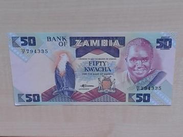 bankbiljet Zambia 50 Kwacha beschikbaar voor biedingen