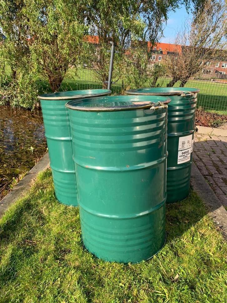 Grote voorraad 200L olievat vuurkorf brandton blik vat drum, Tuin en Terras, Vuurkorven, Zo goed als nieuw, Vuurton, Ophalen