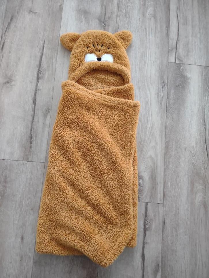 Prachtige bruine, okergele wikkeldeken vosje van Bambino., Kinderen en Baby's, Dekens, Slaapzakjes en Inbakerproducten, Zo goed als nieuw