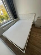 NESTTUN bed 140x200 with mattress, Huis en Inrichting, Slaapkamer | Bedden, Ophalen, Gebruikt, Wit, Tweepersoons