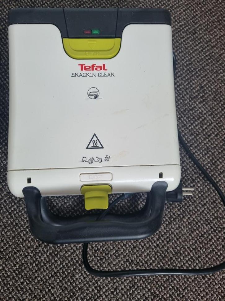 Tefal tosti ijzer/ tosti apparaat, Witgoed en Apparatuur, Contactgrills, Gebruikt, Uitneembare platen, Vaatmachinebestendige platen