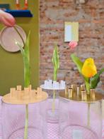 Tulpen vaas cilinder goudkleur, Nieuw, Ophalen of Verzenden