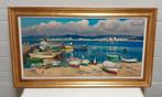 Schilderij E. ezequiel Torroella - Havenlandschap, Antiek en Kunst, Kunst | Schilderijen | Klassiek, Ophalen of Verzenden