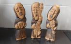 3 beeldjes houtsnijwerk muziekaal., Antiek en Kunst, Ophalen of Verzenden