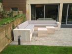Steigerhout hoekbank tuinbank loungeset tuinset loungebank, Ophalen of Verzenden, Nieuw, Steigerhout, Hocker