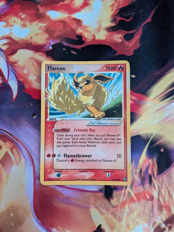 Flareon Gold Star #100 Pokemon EX Power Keepers, Hobby en Vrije tijd, Verzamelkaartspellen | Pokémon, Zo goed als nieuw, Losse kaart