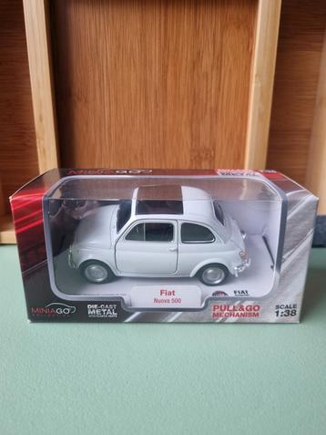 Fiat Nuova 500 Miniatuurauto - MiniaGo 1:38 beschikbaar voor biedingen