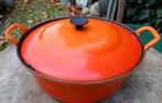 LE CREUSET gietijzeren pan faitout 28 cm (G198), Gebruikt, Gietijzer, Ophalen of Verzenden, Keramische plaat