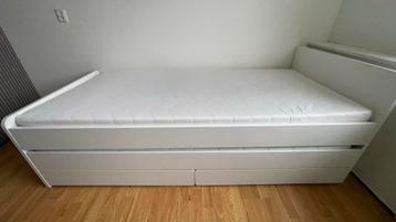 Ikea Bedframe met onderbed en opberger - 90x200 - afbeelding 6