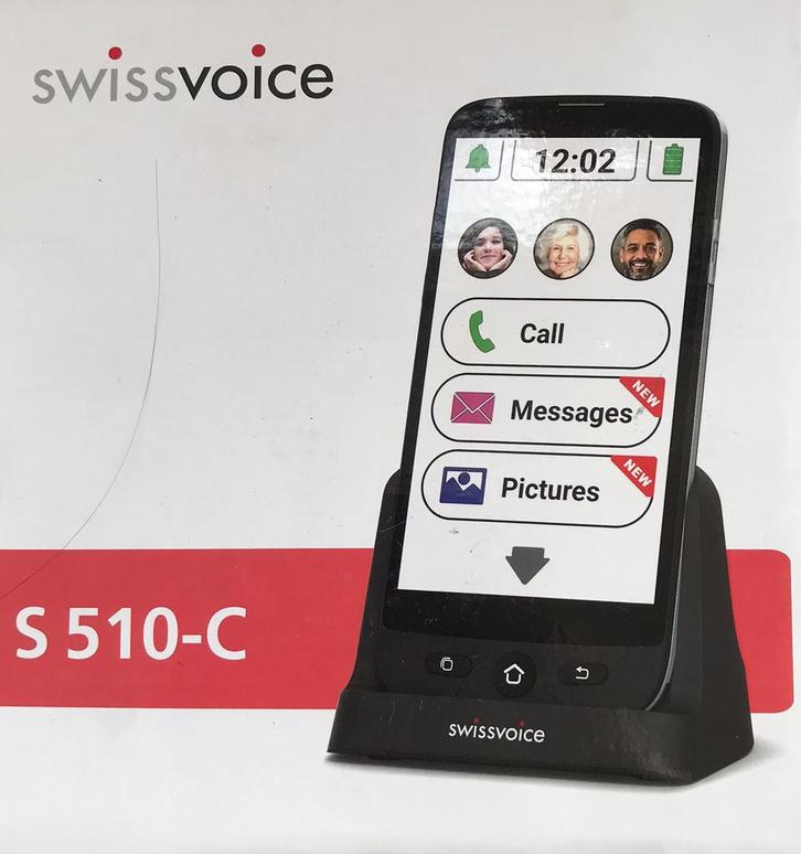 SWISSVOICE S 510-C SENIORENTELEFOON, Telecommunicatie, Mobiele telefoons | Overige merken, Zo goed als nieuw, Zonder abonnement