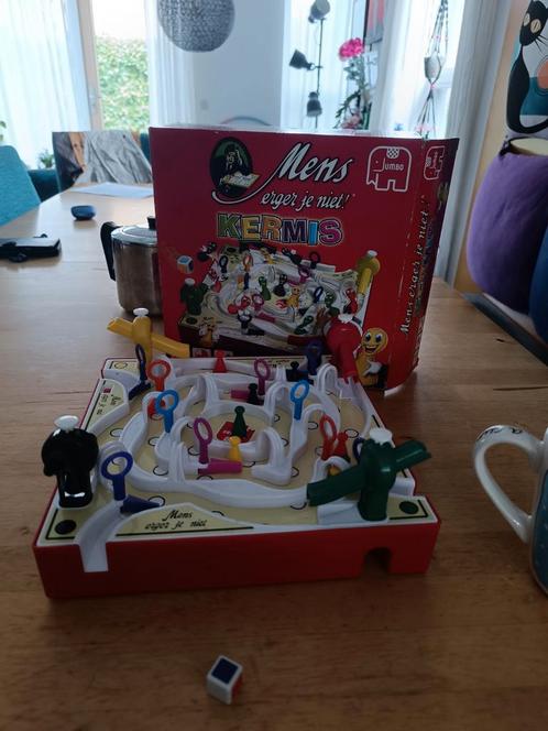 Mens-erger-je-niet Kermis, Hobby en Vrije tijd, Gezelschapsspellen | Bordspellen, Gebruikt, Drie of vier spelers, Ophalen of Verzenden