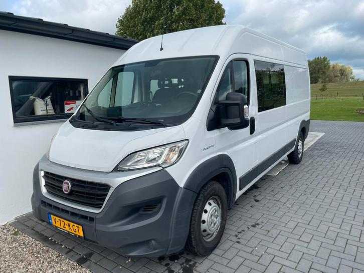 Fiat Ducato 2.3 MJ 178pk 35T Heavy L2h2 Dubbele Cabine 7pers, Auto's, Bestelauto's, Bedrijf, ABS, Achteruitrijcamera, Airbags