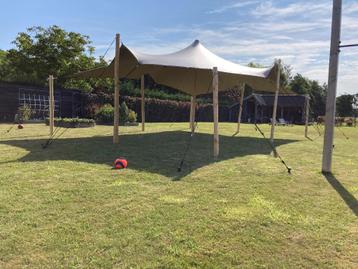 Stretchtent 6 x 10 meter te koop gebruikt beschikbaar voor biedingen