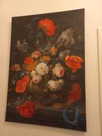 Te kooo canvas schilderij bloemen, Ophalen, Zo goed als nieuw, Schilderij, 75 cm of meer