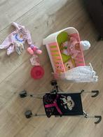 Baby Born Set: Bed, Pop, Wagen & Accessoires, Kinderen en Baby's, Speelgoed | Poppen, Ophalen, Gebruikt, Babypop