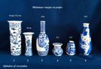 Verzenden kan Miniatuur 6x potje vaasje Blauw Wit -Aziatisch, Antiek en Kunst, Ophalen