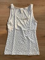 Top/Hemdje met zwart/witte stippen maat 34, Zwart, Nieuw, Ophalen of Verzenden, Zonder mouw