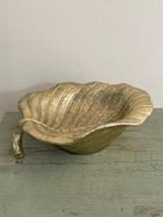 Diepe gouden schaal / schaaltje. Goudkleurig blad eikenblad, Ophalen, Overige materialen, Schaal, Zo goed als nieuw