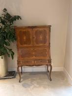 Antieke Secretaire Vitrinekast – Hout – Werkende Sloten, Ophalen
