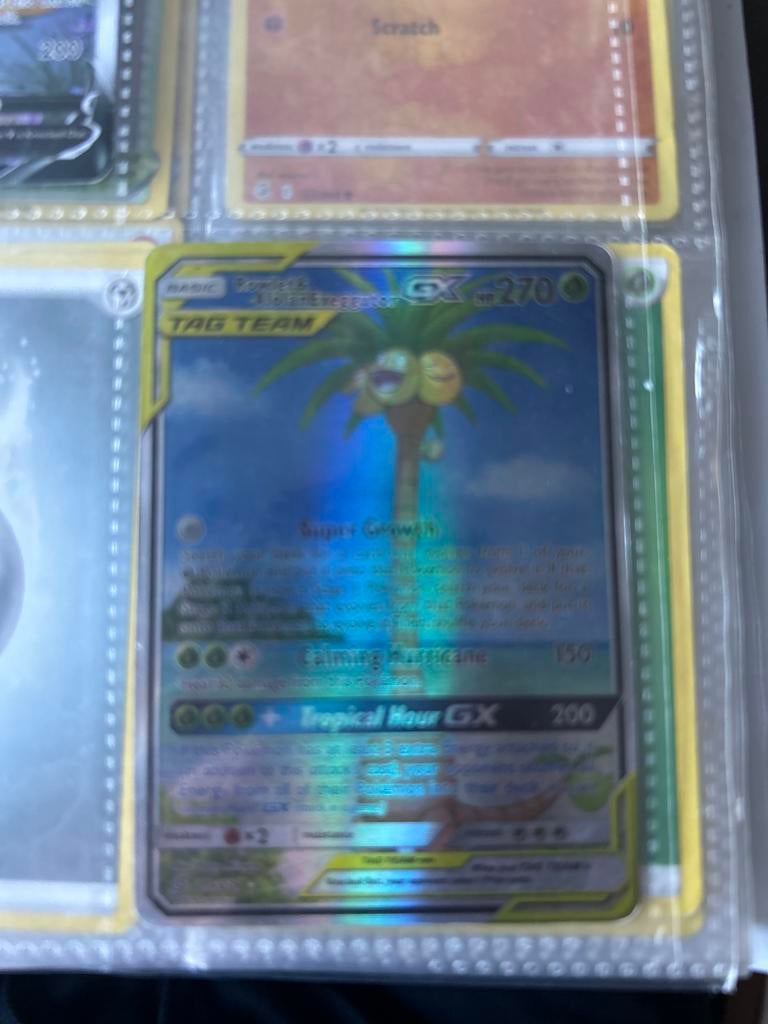 Rowlet & Alolan Exeggutor-GX Pokémonkaart, Ophalen of Verzenden, Zo goed als nieuw, Losse kaart, Foil