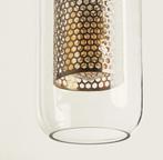 LED hanglamp Julieta Lungo industrieel goud + glas lantaarn, Nieuw, Ophalen of Verzenden, Glas