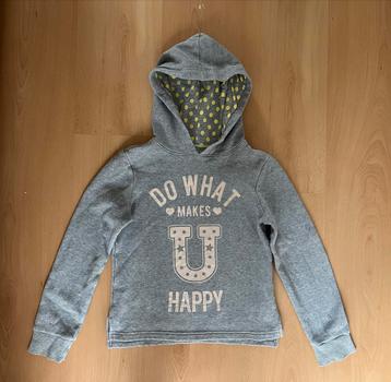 Grijze hoodie mt 134/140 meisje capuchon trui sweater beschikbaar voor biedingen
