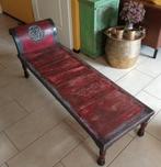 Antiek Teakhouten Bank/Daybed uit Java 1.60/53cm, Huis en Inrichting, Banken | Sofa's en Chaises Longues, Ophalen, Zo goed als nieuw