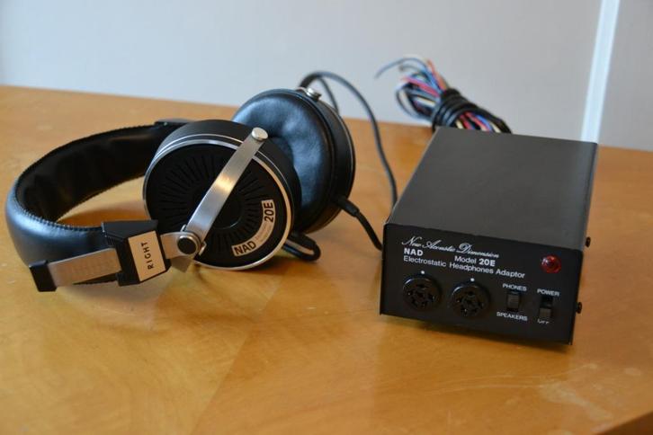 Vintage NAD 20E elektrostatische koptelefoon., Audio, Tv en Foto, Koptelefoons, Gebruikt, Op oor (supra aural), Overige merken