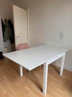Eettafel wit uitschuifbaar Ikea, Huis en Inrichting, Tafels | Eettafels, Ophalen, Gebruikt, 50 tot 100 cm, 50 tot 100 cm