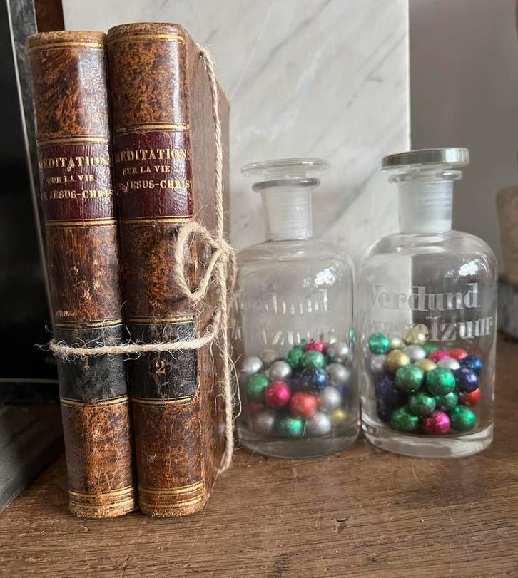 OUD GLAZEN POTJE VERDUND ZOUTZUUR, Antiek en Kunst, Curiosa en Brocante, Ophalen