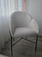 6 bouclé eetkamerstoelen – moderne stijl, Gebruikt, Wit, Ophalen of Verzenden, Vier