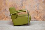 ZGANieuw! groene lerenLeolux Scylla design fauteuil, Huis en Inrichting, Leolux, Leolux, Design, 75 tot 100 cm