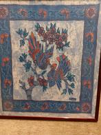 Batik doek in lijst, Antiek en Kunst, Ophalen of Verzenden