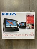 Philips PD7022 - Portable DVD-speler met 2 schermen - 7 inch, Dvd-speler, Philips, Draagbaar, Ophalen of Verzenden