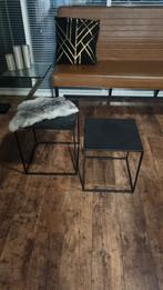 Bijzettafels staal zwart, 45 tot 60 cm, Minder dan 55 cm, Gebruikt, Metaal of Aluminium
