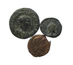 Romeinse Rijk lot met 3 verschillende munten (8), Ophalen of Verzenden