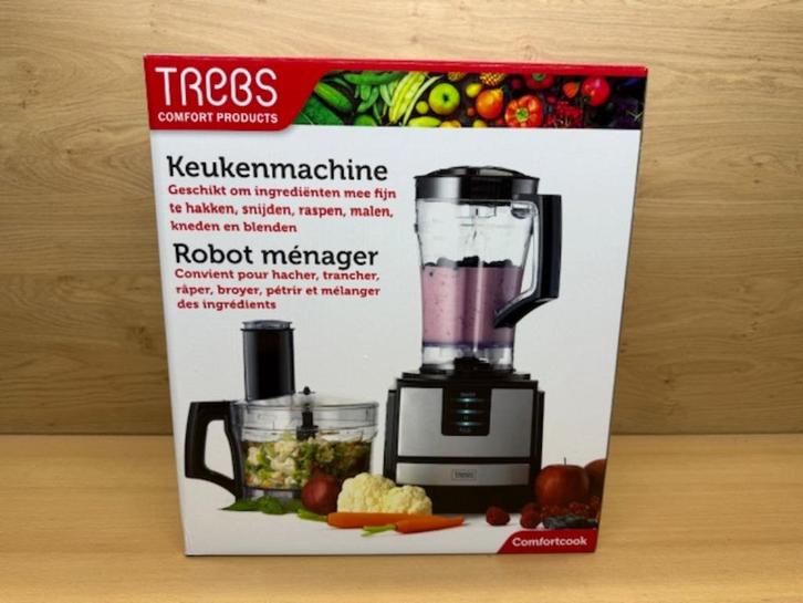 Keukenmachine Trebs 550 watt., Witgoed en Apparatuur, Keukenmixers, 4 liter of meer, 3 snelheden of meer, Vaatwasserbestendig