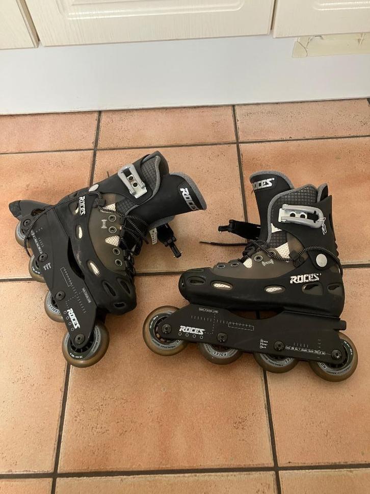 Skates van ROCES, nieuwstaat, maat 38, zwart-zilver, Sport en Fitness, Skeelers, Gebruikt, Roces, Dames, Heren, Kinderen, Verstelbaar