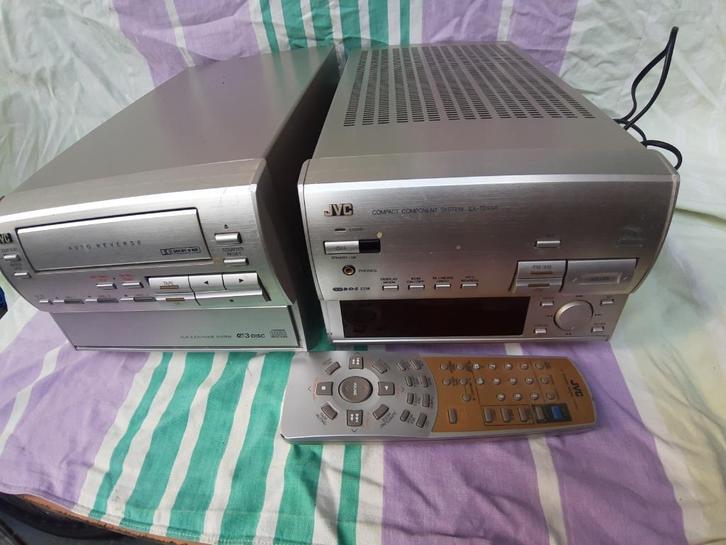 JVC Stereo set: Model: RX-TD55R en XT-TD55R., Audio, Tv en Foto, Stereo-sets, Gebruikt, Cassettedeck, Cd-speler, Speakers, Sony
