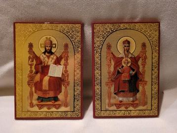 2 Iconen heilige Barnabas en Maria .