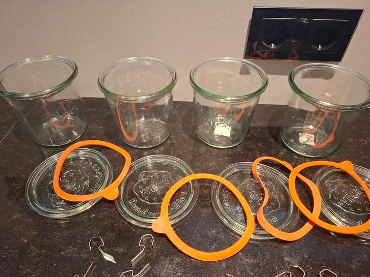 Weckpotten 4 stuks - 500 ml, Huis en Inrichting, Keuken | Keukenbenodigdheden, Zo goed als nieuw, Ophalen