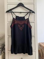 Zwarte zomer top met borduursels, Maat 38/40 (M), Zwart, Ophalen of Verzenden, Zo goed als nieuw
