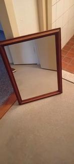 Mooie Rechthoekige Spiegel met Houten Frame, Gebruikt, 100 tot 150 cm, Ophalen of Verzenden, Rechthoekig