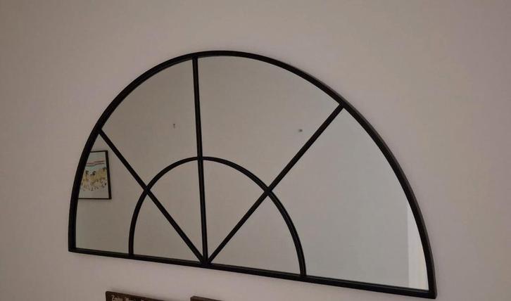 Stalraam Spiegel - Zwart Metaal - 100x50cm, Huis en Inrichting, Woonaccessoires | Spiegels, Ophalen