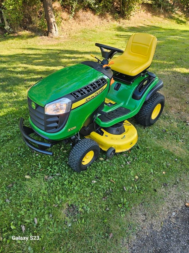 John deere x 126 zitmaaier grasmaaier hst mulch, Tuin en Terras, Zitmaaiers, Zo goed als nieuw, 90 tot 120 cm, Mulchfunctie, Ophalen of Verzenden