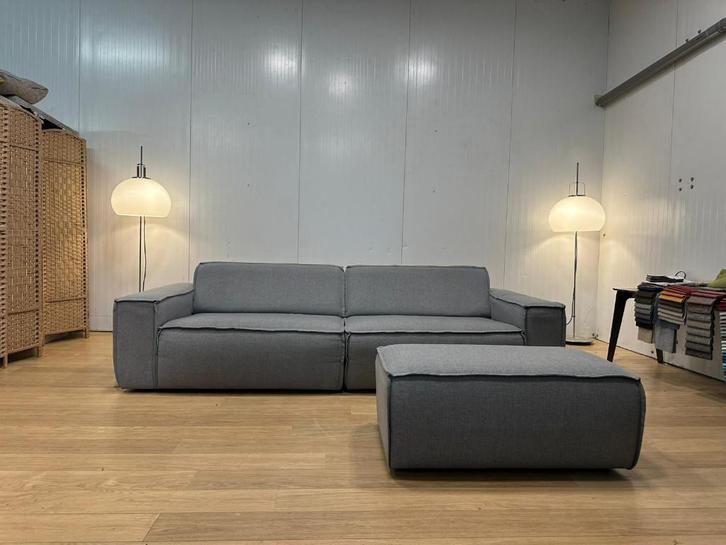 Fest Amsterdam 3-Zits Grijs Kvadrat + GARANTIE, Huis en Inrichting, Banken | Bankstellen, Zo goed als nieuw, Rechte bank, Vierpersoons of meer