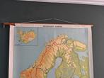 Oude schoolkaart Noordwest-Europa, Antiek en Kunst, Ophalen of Verzenden