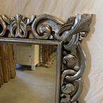 Barok Spiegel – houten lijst Zilver - 100 x 70 cm-TTM Wonen, Www.ttmwonen.nl, 100 tot 150 cm, Nieuw, Ophalen of Verzenden