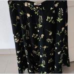 Zwarte midi rok met leuke print maat 42 met voering, Kleding | Dames, Zwart, Maat 42/44 (L), Ophalen of Verzenden, Zo goed als nieuw